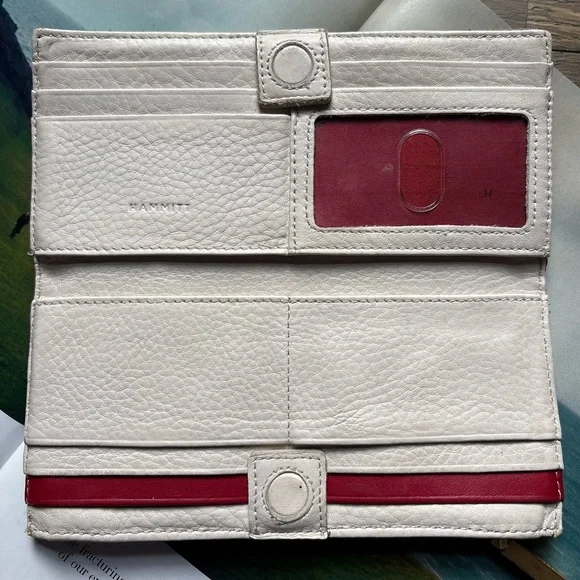 Hammitt 110 North Pebble Leather Wallet In Calla Lilly White/Brushed Gold - Picture 6 of 15